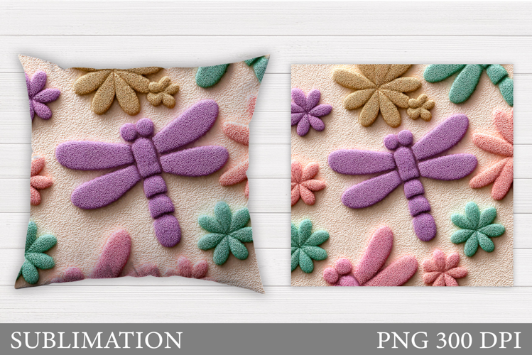 Dragonfly Pillow Design. Dragonfly Sublimation