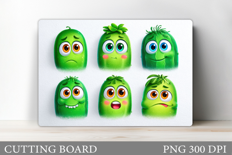 Funny Cucumber Cutting Board. Cucumber Sublimation