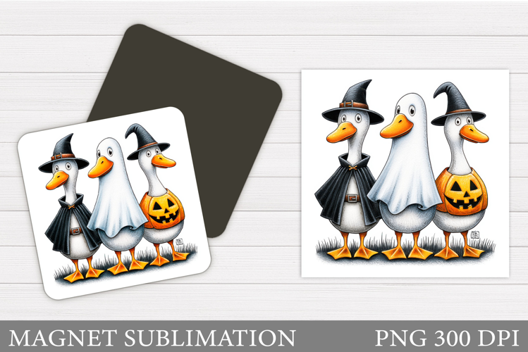 Halloween Goose Magnet. Halloween Magnet Sublimation