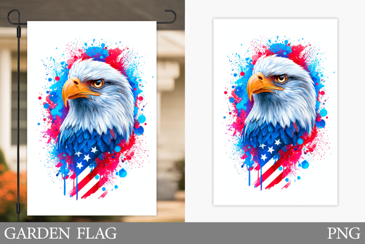 Patriotic Eagle Garden Flag. Patriotic Garden Flag Design