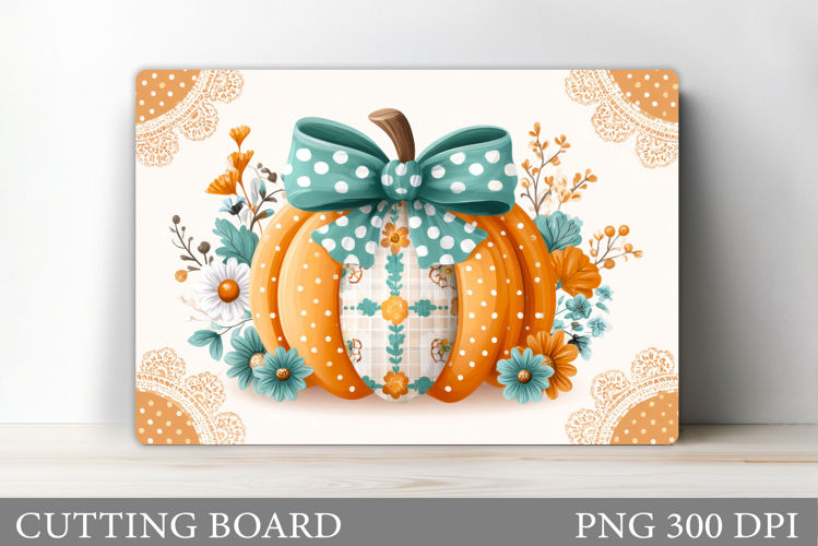Pumpkin Cutting Board Design. Pumpkin Kitchen Cutting Board