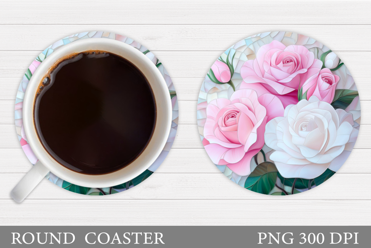Roses Coaster Design. Roses Sublimation