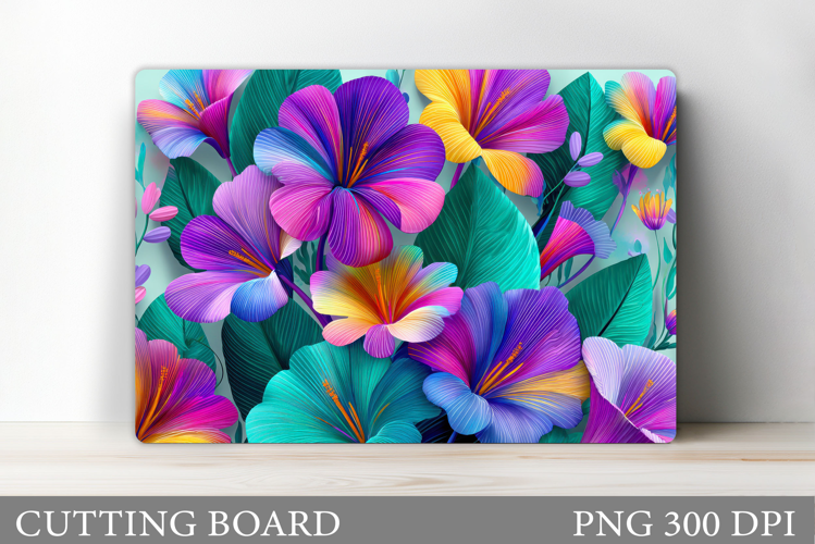 Flowers Cutting Board. Floral Cutting Board Sublimation