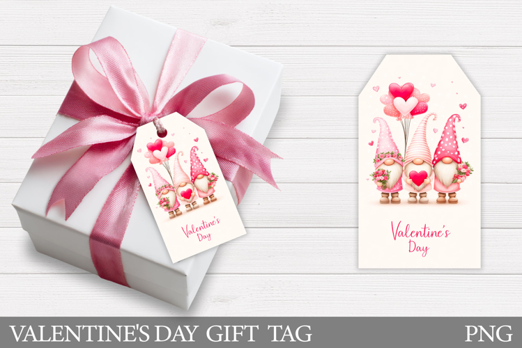Valentines Gnome Gift Tags. Valentine Gift Tag Printable