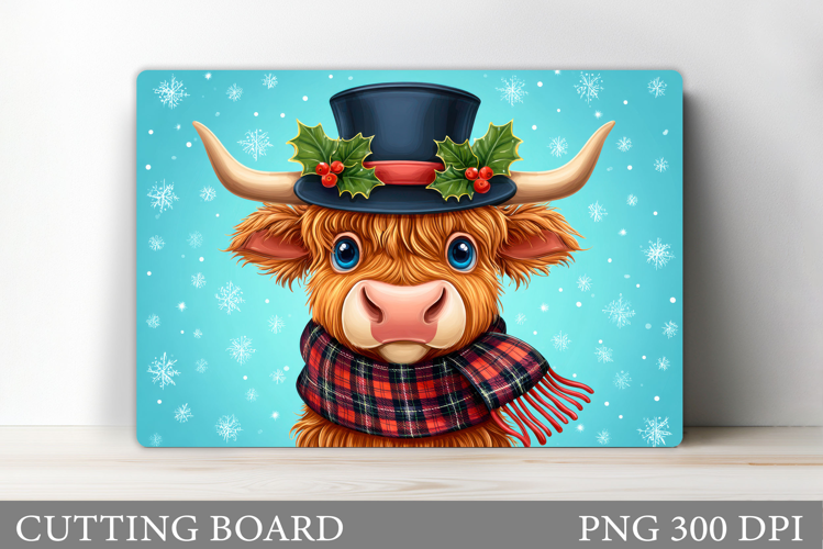 Christmas Cow Cutting Board. Christmas Cutting Board