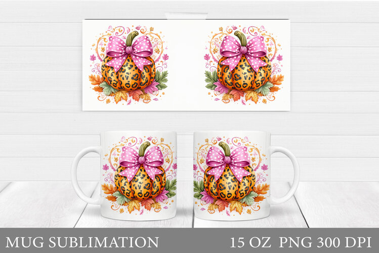 Pumpkin Mug Design. Pumpkin Mug Sublimation example image 1