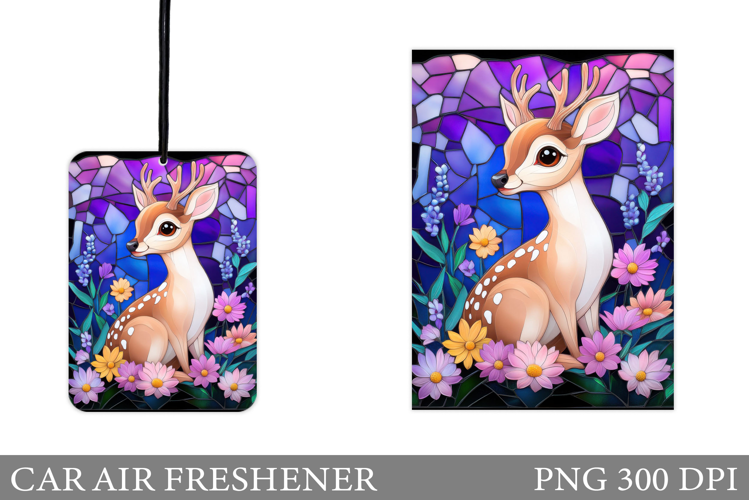 Cute Deer Car Air Freshener. Cute Deer Sublimation