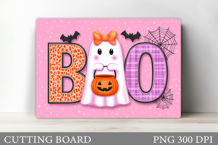 Boo Cutting Board Design. Halloween Cutting Board