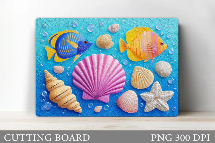 Fish Cutting Board Design. Fish Sublimation