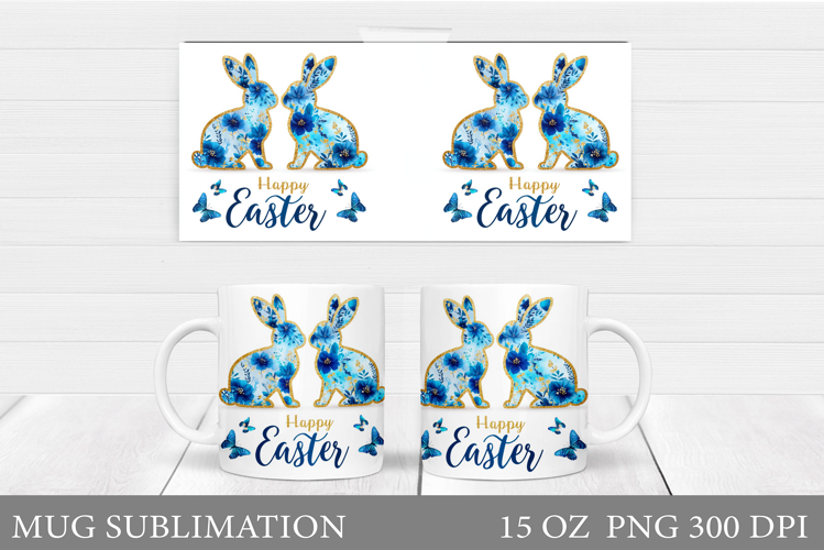 Easter Bunny Mug Design. Easter Mug Sublimation