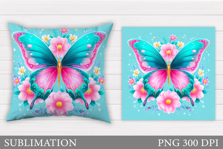 Butterfly Pillow Design. Butterfly Sublimation