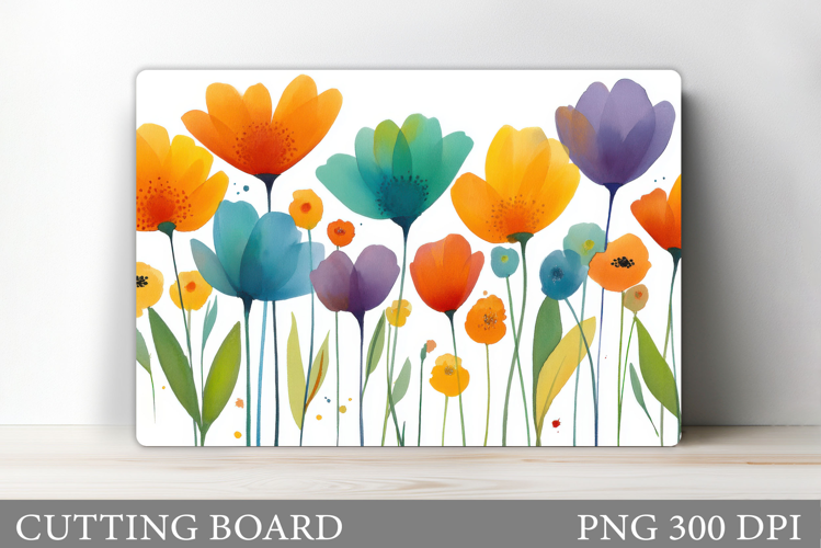 Flowers Cutting Board. Floral Cutting Board Sublimation
