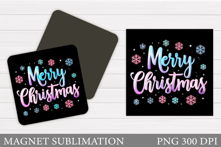 Christmas Magnet Design. Winter Magnet Sublimation example image 1