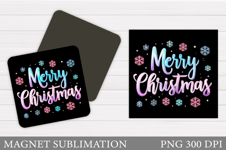 Christmas Magnet Design. Winter Magnet Sublimation