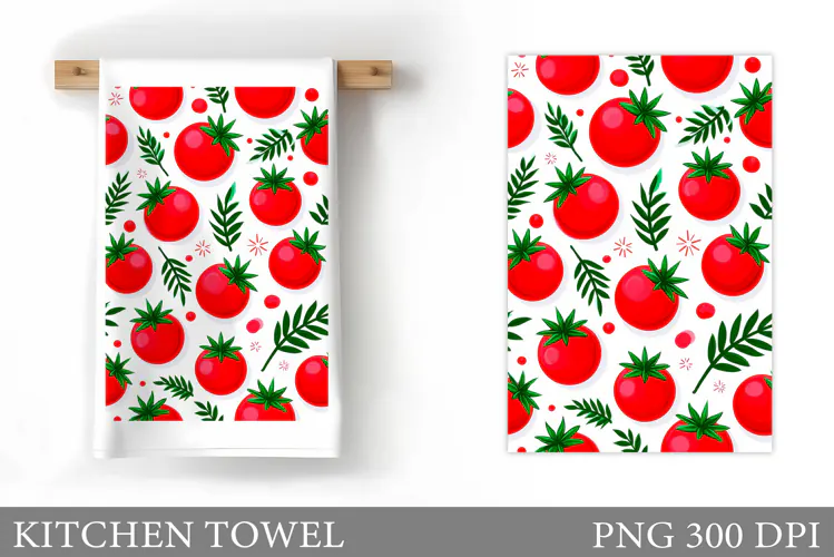 Tomato Kitchen Towel Design. Tomato Sublimation