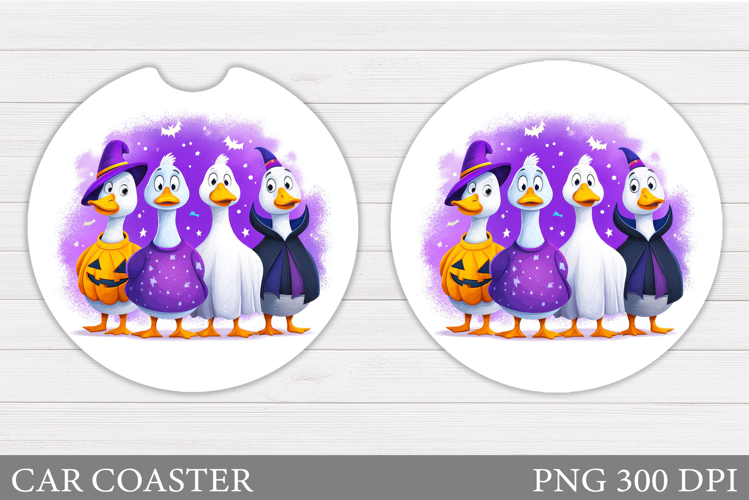Halloween Goose Car Coaster. Halloween Car Coaster Design