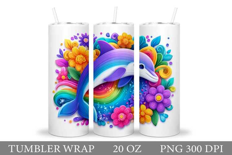 Dolphins Tumbler Design. Dolphin Tumbler Sublimation