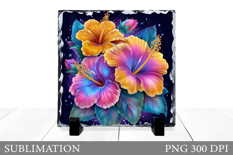 Hibiscus Sublimation. Hibiscus Slate Design