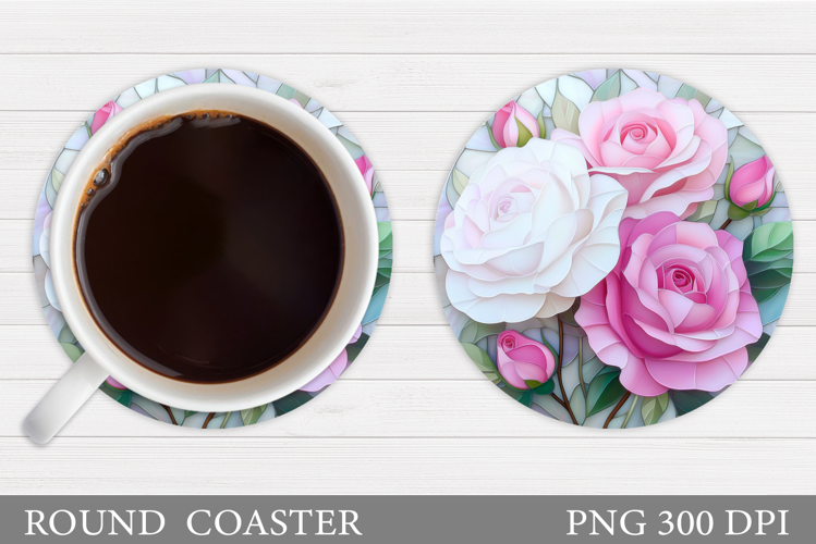Roses Coaster Design. Roses Sublimation