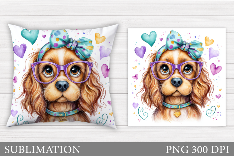 Cute Dog Pillow Design. Cute Dog Sublimation