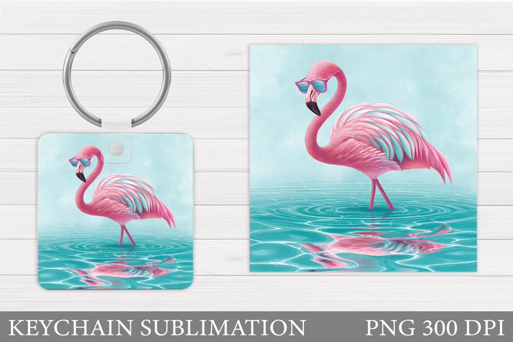 Flamingo Keychain Design. Flamingo Sublimation