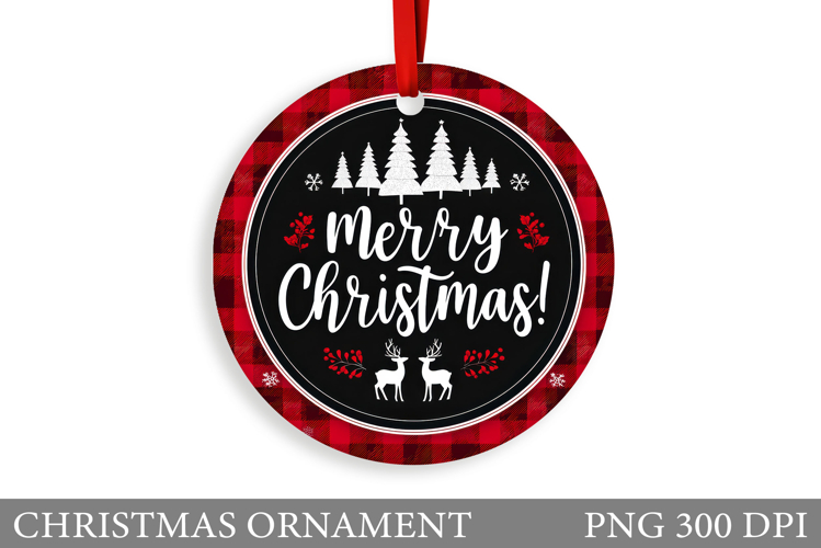 Christmas Ornament Sublimation. Merry Christmas Ornament