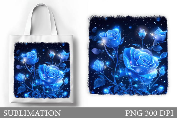 Roses Tote Bag Design. Flowers Roses Sublimation