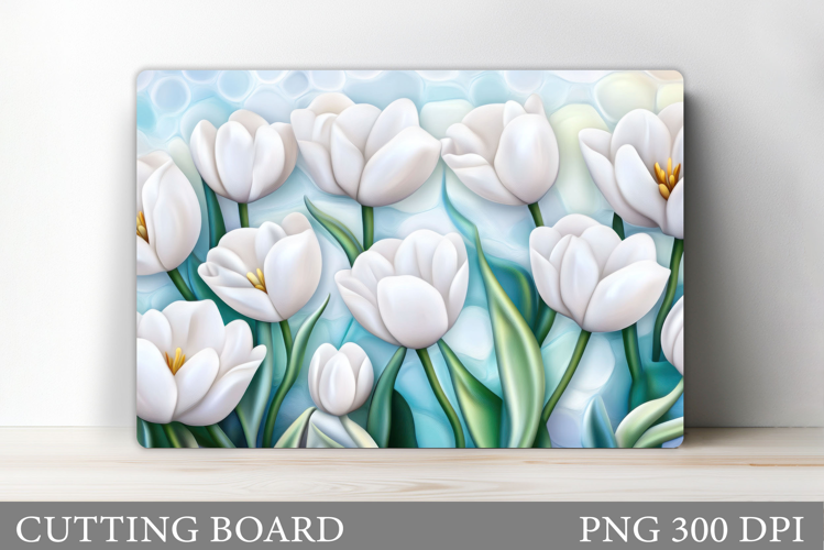 Tulips Cutting Board Design. Flowers Kitchen Cutting Board