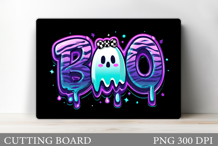 Boo Cutting Board Design. Halloween Cutting Board