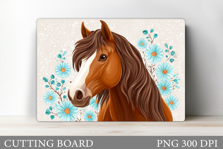 Horse Cutting Board Design. Horse Sublimation