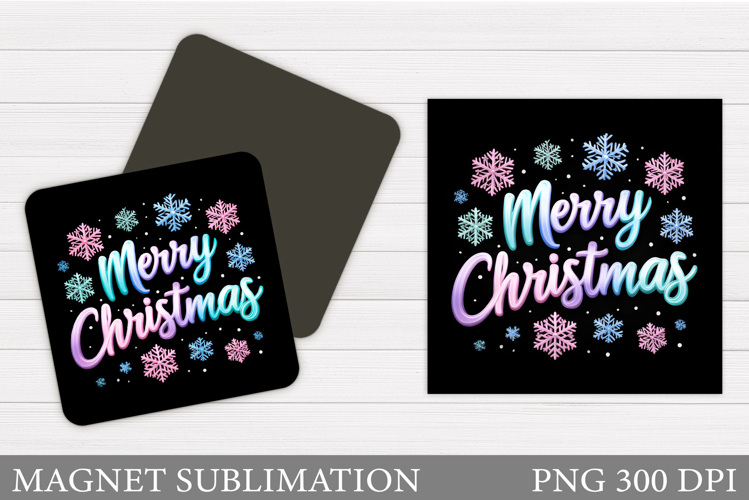 Christmas Magnet Design. Winter Magnet Sublimation