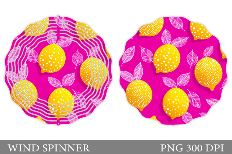 Lemons Wind Spinner Design. Lemons Sublimation