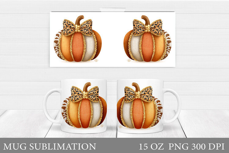 Pumpkin Mug Design. Pumpkin Mug Sublimation example image 1