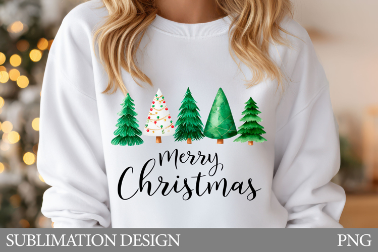 Christmas Tree T-Shirt Design. Christmas Tree Sublimation