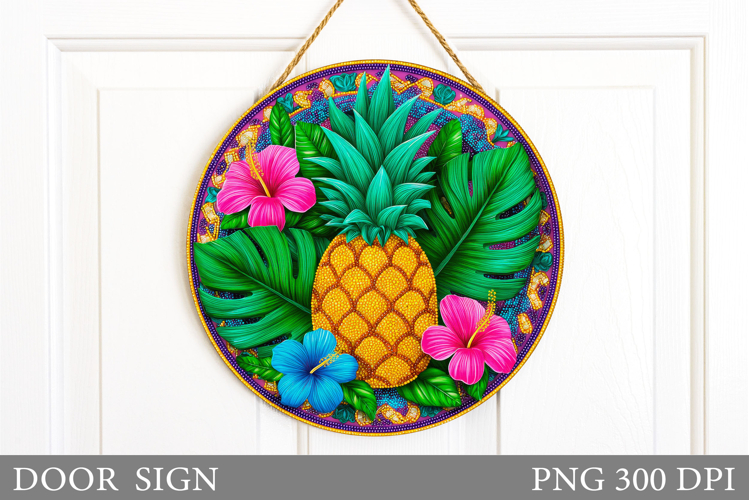 Pineapple Door Sign Design. Pineapple Sublimation