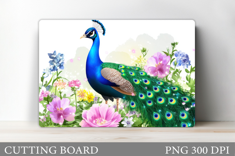Peacock Cutting Board. Peacock Kitchen Cutting Board