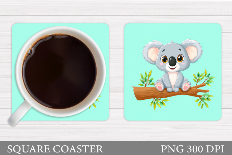 Cute Koala Coaster Design. Koala Sublimation