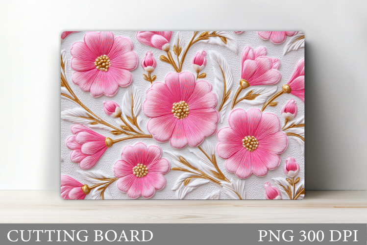 Floral Cutting Board Design. Flowers Cutting Board