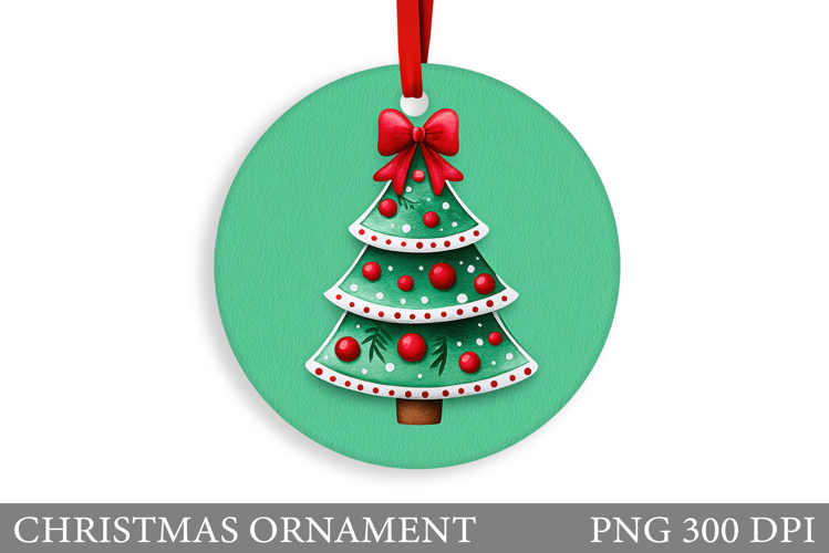 Christmas Tree Christmas Ornament. Winter Christmas Ornament