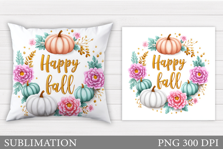 Fall Pumpkin Pillow Design. Fall Sublimation