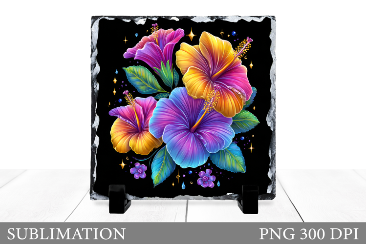Hibiscus Slate Design. Hibiscus Sublimation