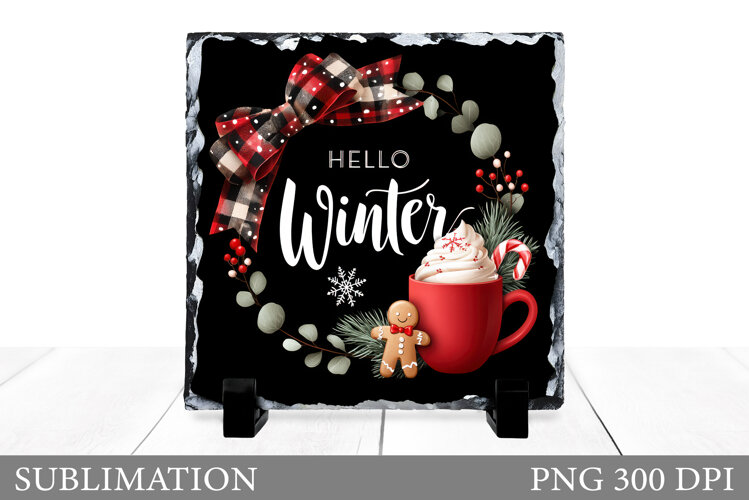 Winter Slate Sublimation. Winter Slate Design example image 1