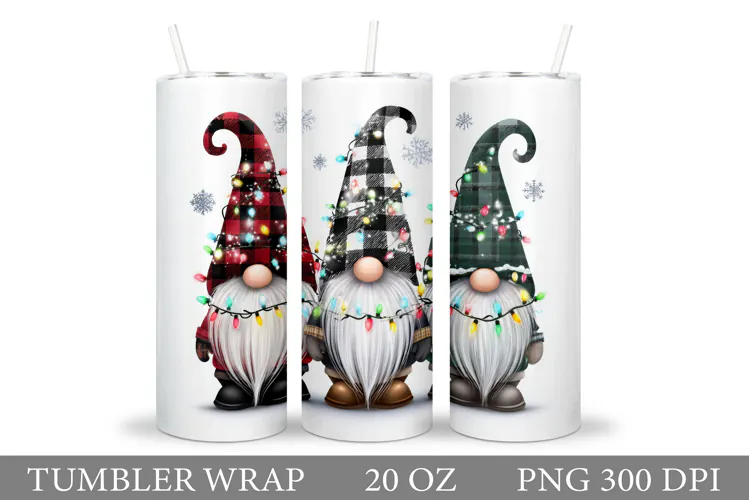 Christmas Gnome Tumbler. Christmas Tumbler Sublimation