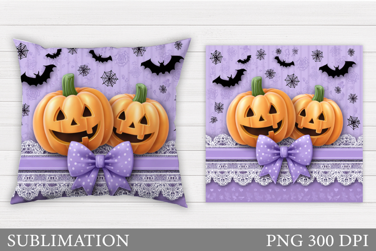 Halloween Pumpkin Pillow. Halloween Pillow Sublimation