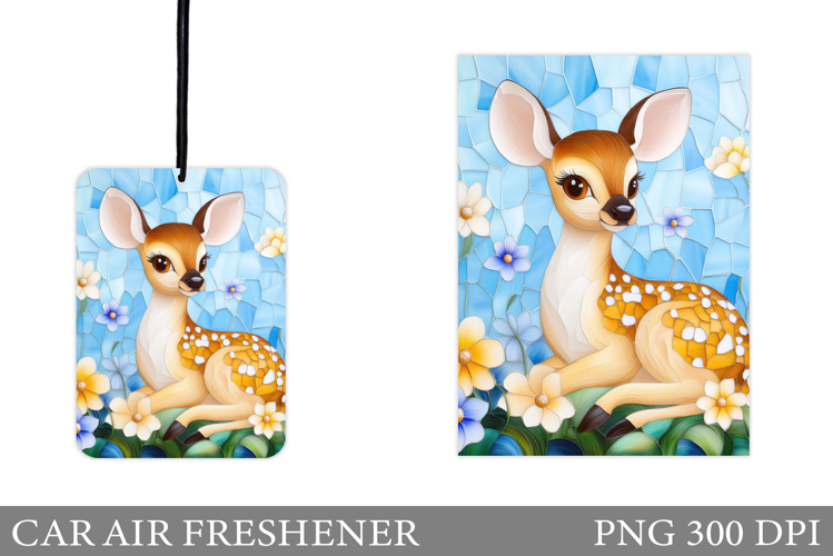 Cute Deer Car Air Freshener. Cute Deer Sublimation