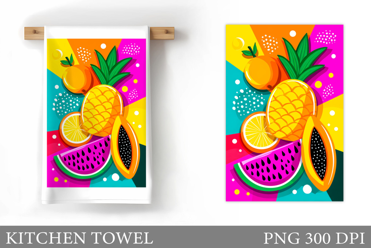 Fruits Kitchen Towel Design. Summer Kitchen Towel