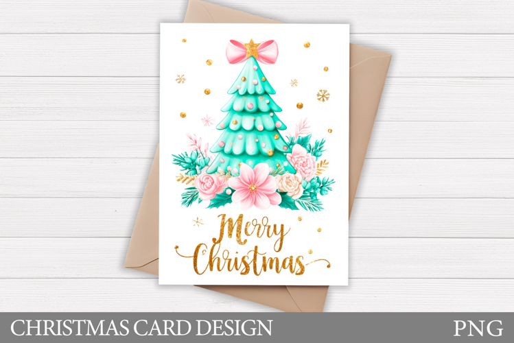 Christmas Card Printable. Christmas Tree Card Design