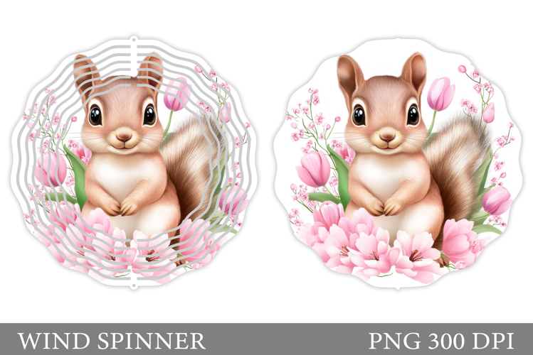 Cute Squirrel Wind Spinner. Cute Squirrel Sublimation