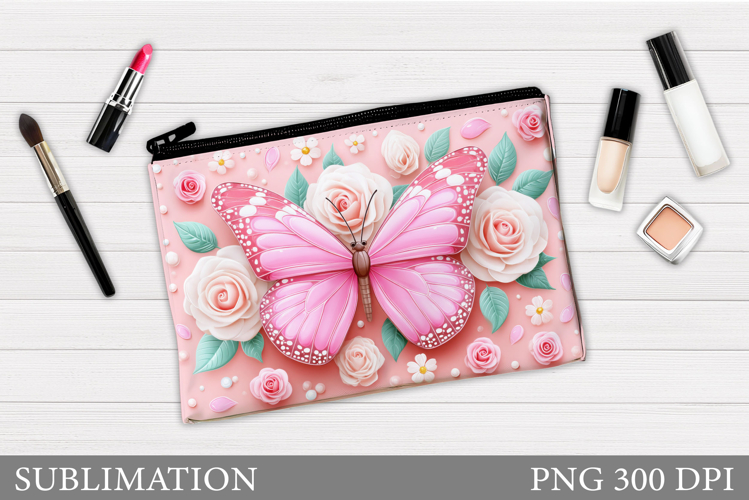 Butterflly Sublimation. Butterfly Makeup Bag Design