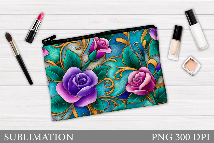 Roses Cosmetics Bag Design. Roses Sublimation